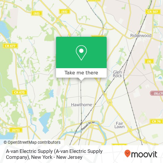 A-van Electric Supply map