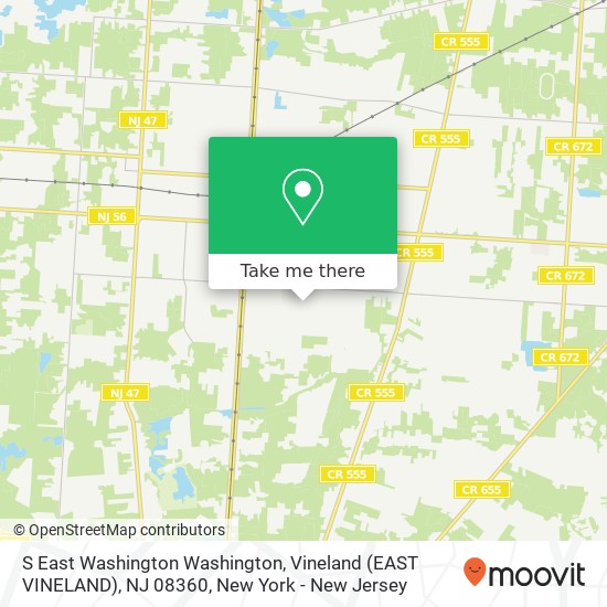 S East Washington Washington, Vineland (EAST VINELAND), NJ 08360 map