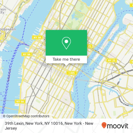 Mapa de 39th Lexin, New York, NY 10016