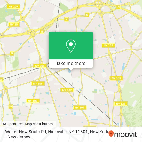 Walter New South Rd, Hicksville, NY 11801 map