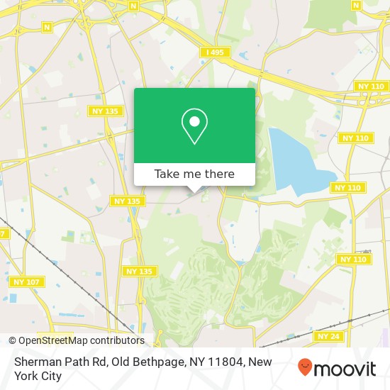 Mapa de Sherman Path Rd, Old Bethpage, NY 11804