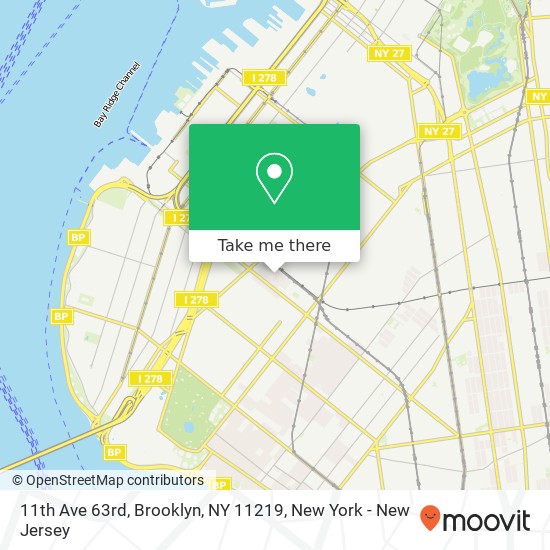 11th Ave 63rd, Brooklyn, NY 11219 map