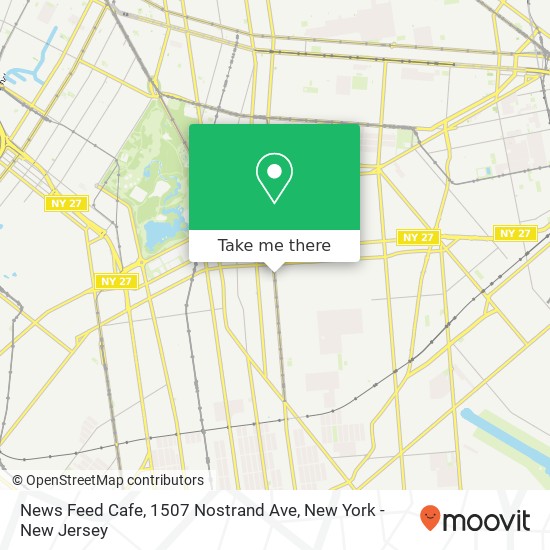 News Feed Cafe, 1507 Nostrand Ave map