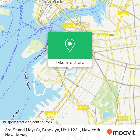 3rd St and Hoyt St, Brooklyn, NY 11231 map