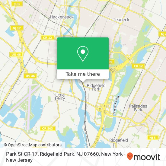 Park St CR-17, Ridgefield Park, NJ 07660 map