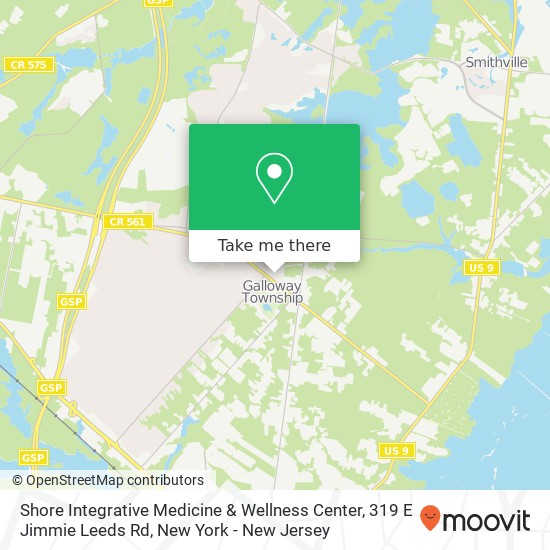 Mapa de Shore Integrative Medicine & Wellness Center, 319 E Jimmie Leeds Rd