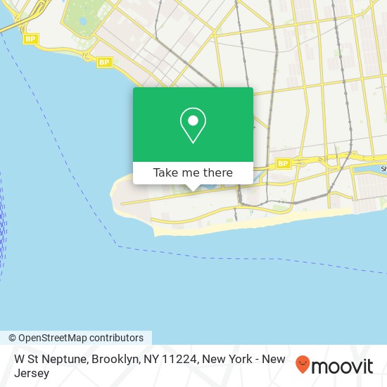 Mapa de W St Neptune, Brooklyn, NY 11224