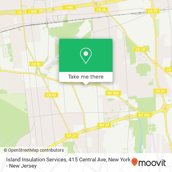 Mapa de Island Insulation Services, 415 Central Ave