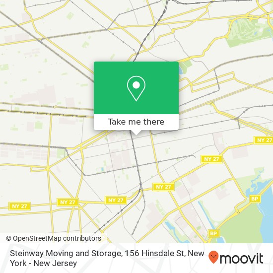 Mapa de Steinway Moving and Storage, 156 Hinsdale St