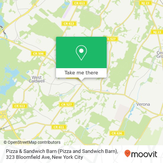 Pizza & Sandwich Barn (Pizza and Sandwich Barn), 323 Bloomfield Ave map