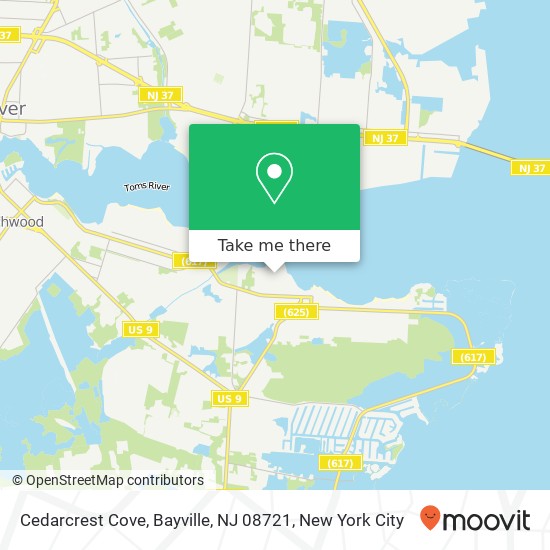 Cedarcrest Cove, Bayville, NJ 08721 map