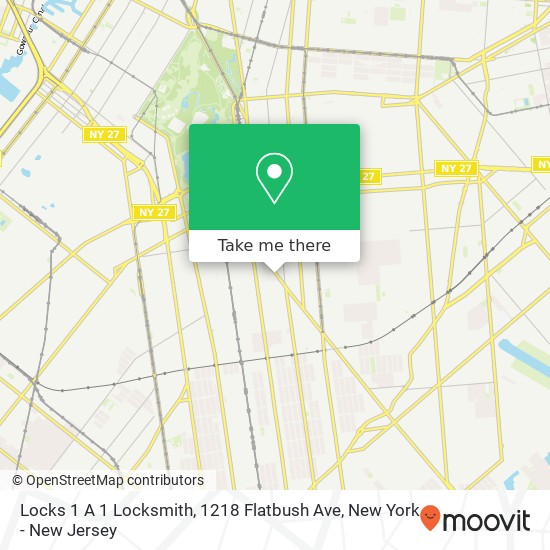 Locks 1 A 1 Locksmith, 1218 Flatbush Ave map