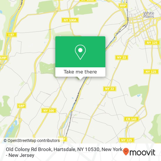 Mapa de Old Colony Rd Brook, Hartsdale, NY 10530