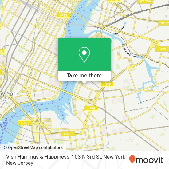 Mapa de Vish Hummus & Happiness, 103 N 3rd St