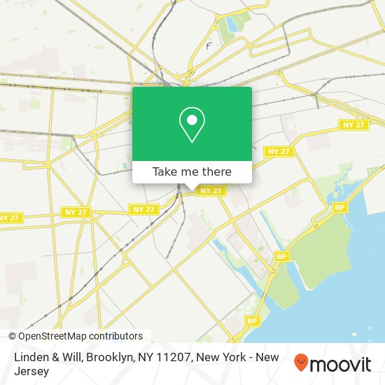 Mapa de Linden & Will, Brooklyn, NY 11207