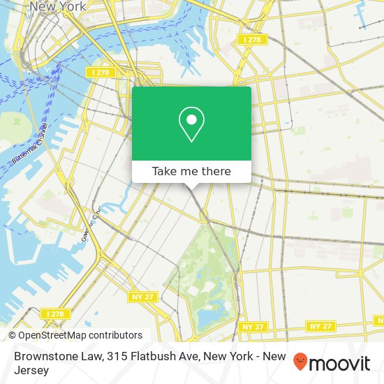 Mapa de Brownstone Law, 315 Flatbush Ave