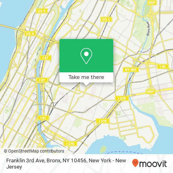 Mapa de Franklin 3rd Ave, Bronx, NY 10456