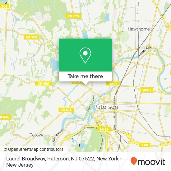 Mapa de Laurel Broadway, Paterson, NJ 07522
