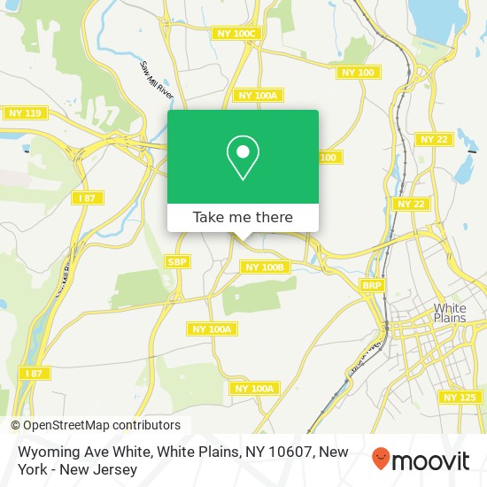 Mapa de Wyoming Ave White, White Plains, NY 10607