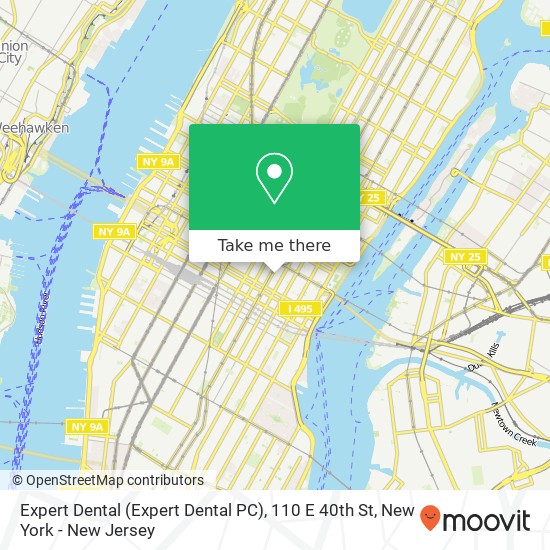 Mapa de Expert Dental (Expert Dental PC), 110 E 40th St