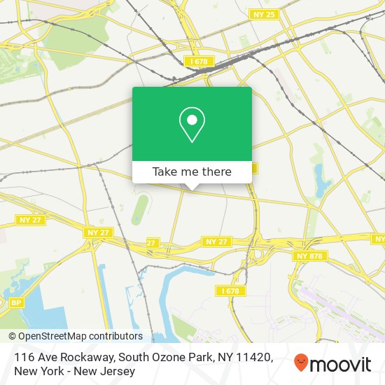 Mapa de 116 Ave Rockaway, South Ozone Park, NY 11420