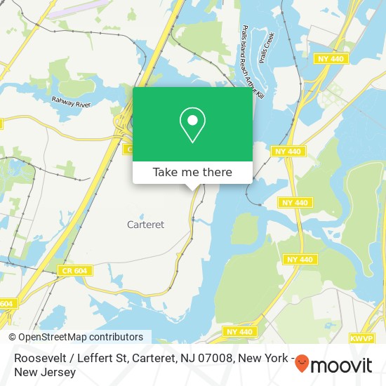 Roosevelt / Leffert St, Carteret, NJ 07008 map