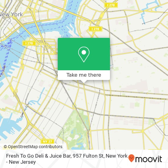Fresh To Go Deli & Juice Bar, 957 Fulton St map