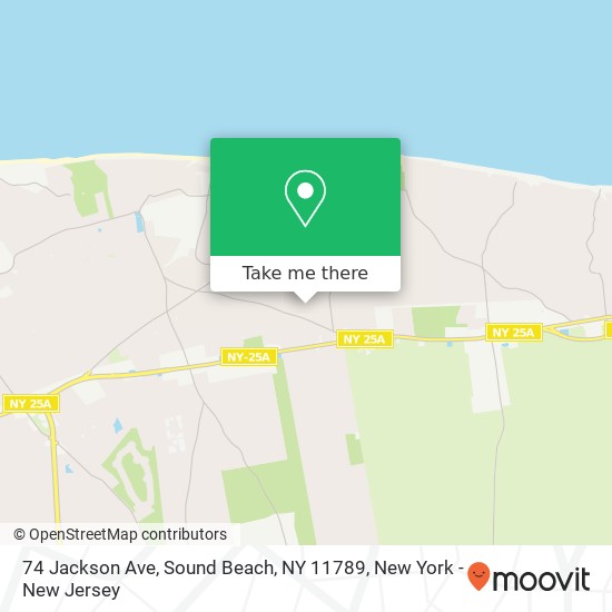 Mapa de 74 Jackson Ave, Sound Beach, NY 11789