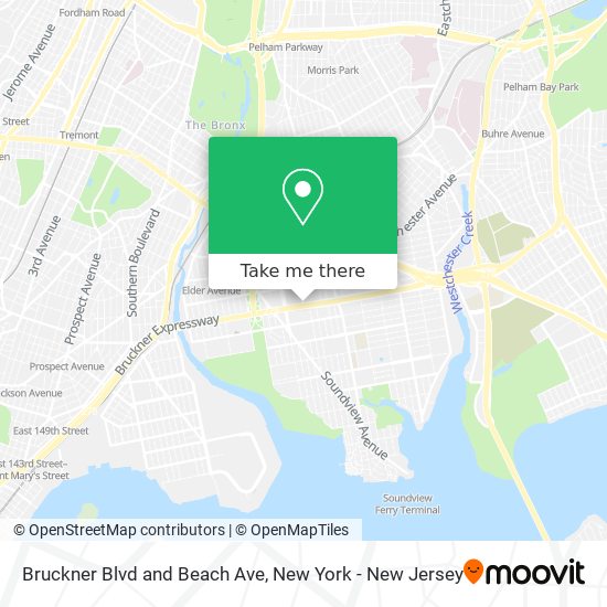 Mapa de Bruckner Blvd and Beach Ave