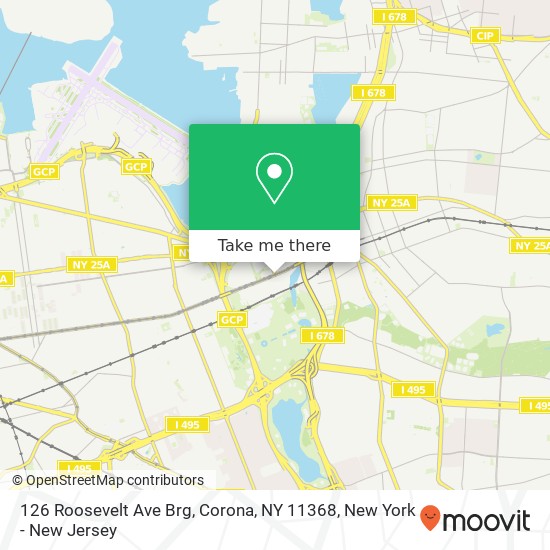 126 Roosevelt Ave Brg, Corona, NY 11368 map