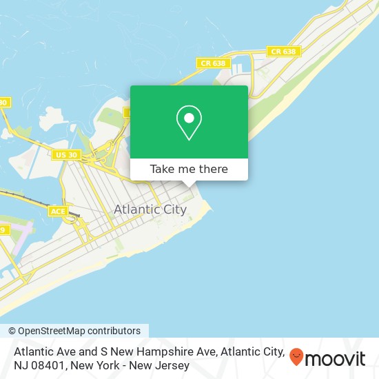 Mapa de Atlantic Ave and S New Hampshire Ave, Atlantic City, NJ 08401
