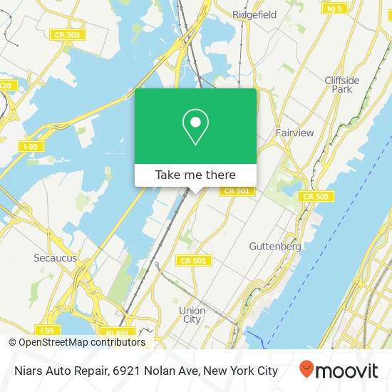Mapa de Niars Auto Repair, 6921 Nolan Ave
