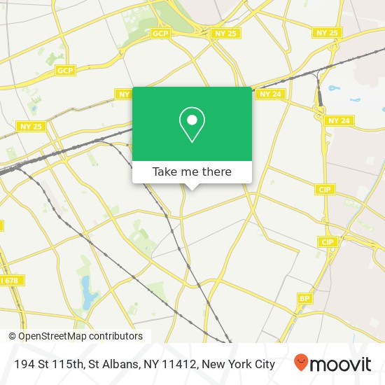 Mapa de 194 St 115th, St Albans, NY 11412