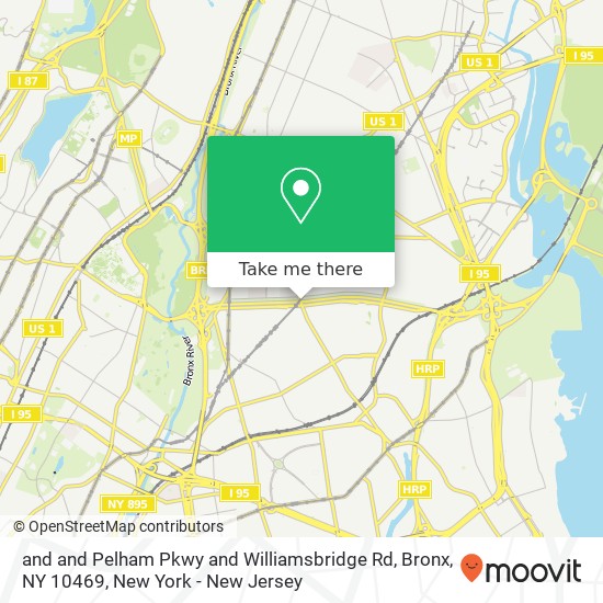 Mapa de and and Pelham Pkwy and Williamsbridge Rd, Bronx, NY 10469