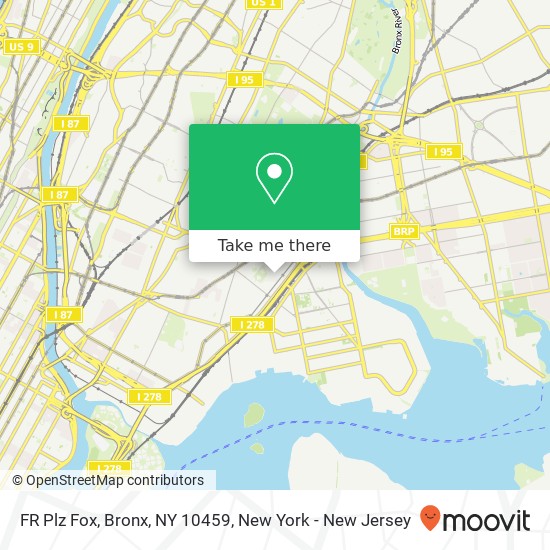Mapa de FR Plz Fox, Bronx, NY 10459