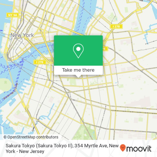 Mapa de Sakura Tokyo (Sakura Tokyo II), 354 Myrtle Ave