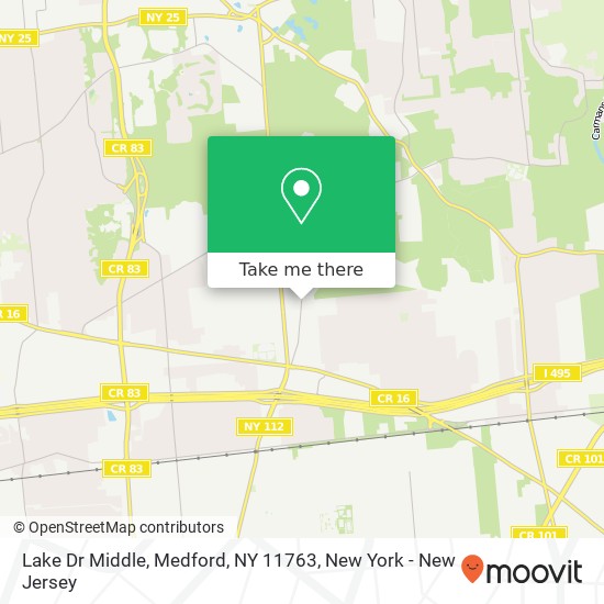 Mapa de Lake Dr Middle, Medford, NY 11763