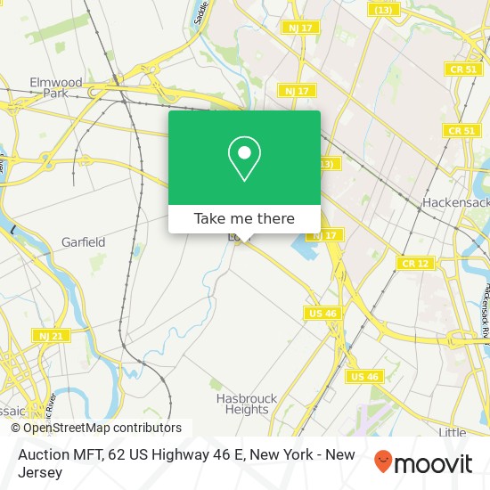 Mapa de Auction MFT, 62 US Highway 46 E