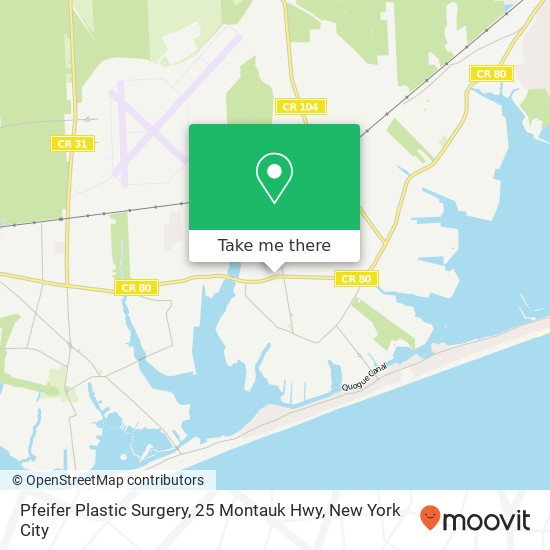 Mapa de Pfeifer Plastic Surgery, 25 Montauk Hwy