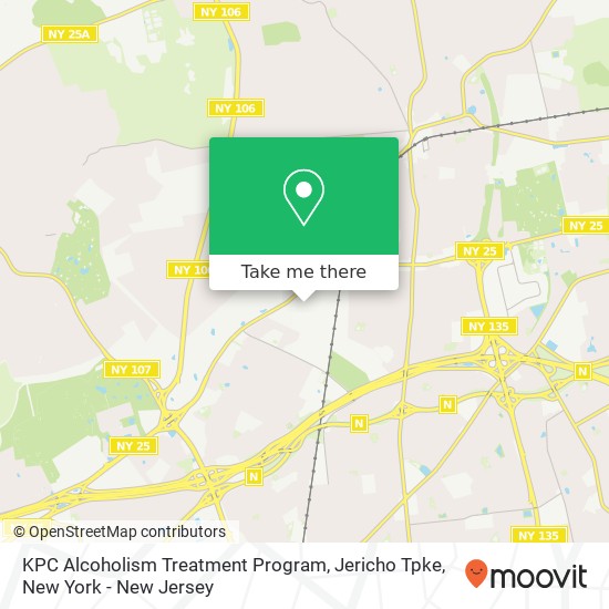 KPC Alcoholism Treatment Program, Jericho Tpke map