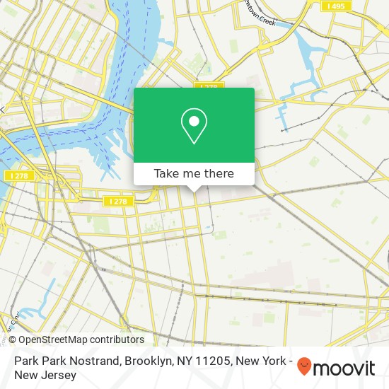 Mapa de Park Park Nostrand, Brooklyn, NY 11205