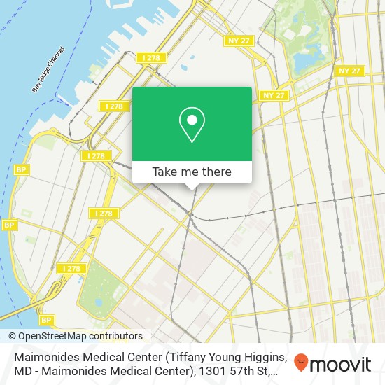 Maimonides Medical Center (Tiffany Young Higgins, MD - Maimonides Medical Center), 1301 57th St map