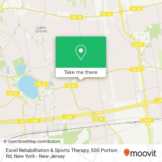 Mapa de Excel Rehabilitation & Sports Therapy, 500 Portion Rd