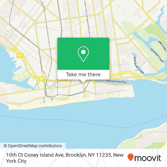 Mapa de 10th Ct Coney Island Ave, Brooklyn, NY 11235