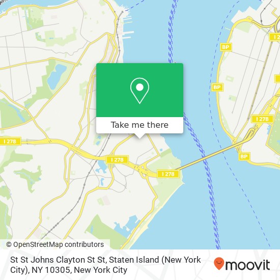 Mapa de St St Johns Clayton St St, Staten Island (New York City), NY 10305