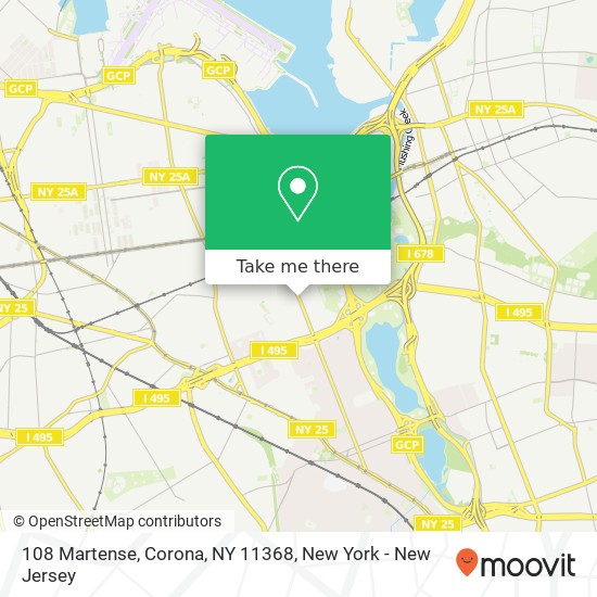 108 Martense, Corona, NY 11368 map