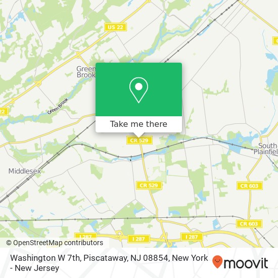 Mapa de Washington W 7th, Piscataway, NJ 08854