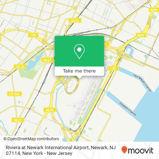 Riviera at Newark International Airport, Newark, NJ 07114 map