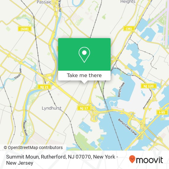 Mapa de Summit Moun, Rutherford, NJ 07070