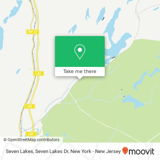 Mapa de Seven Lakes, Seven Lakes Dr